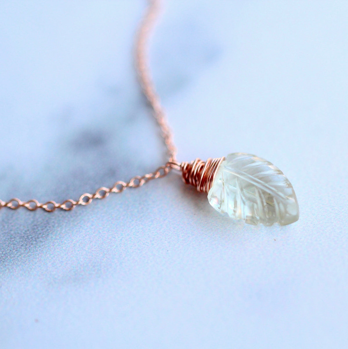 Palm Necklace - Prasiolite