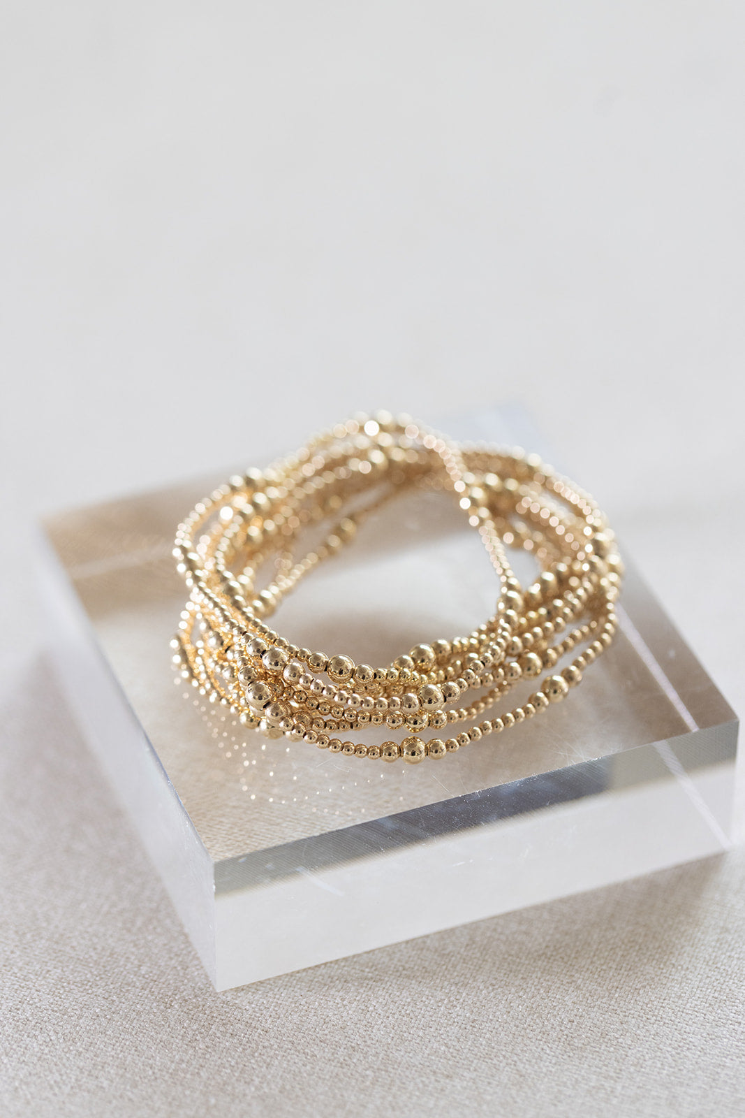 14K Gold-Filled Satellite Beaded Bracelet