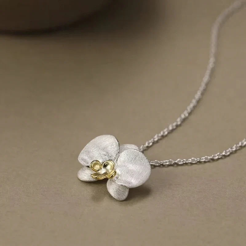 Orchid Pendant Necklace
