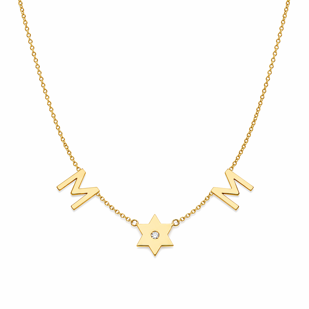 Taly Initials and Symbol Diamond Necklace