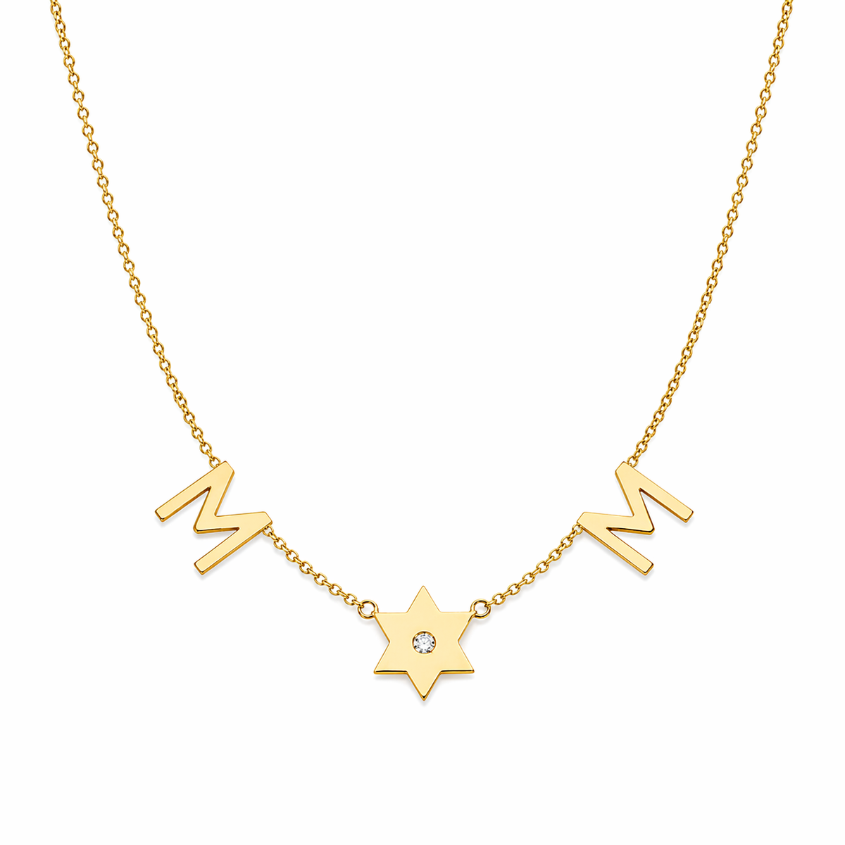Taly Initials and Symbol Diamond Necklace
