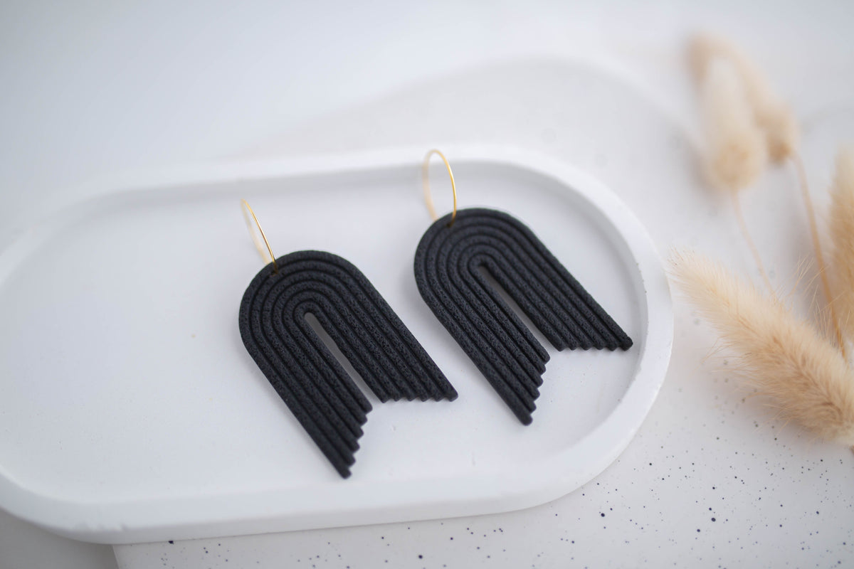 Clay Earrings | Arch Hoops | All Things Neutral Collection