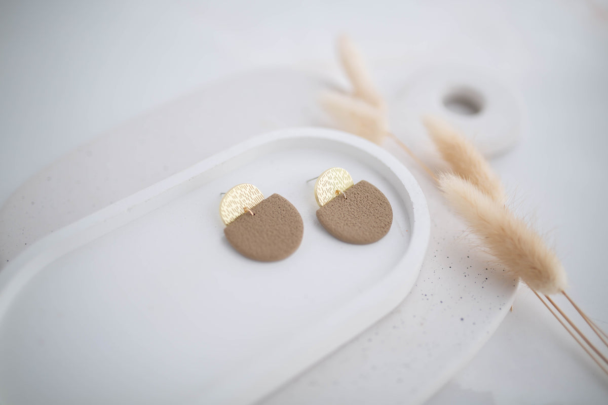 Clay Earrings | Simple Dangles | All Things Neutral Collection
