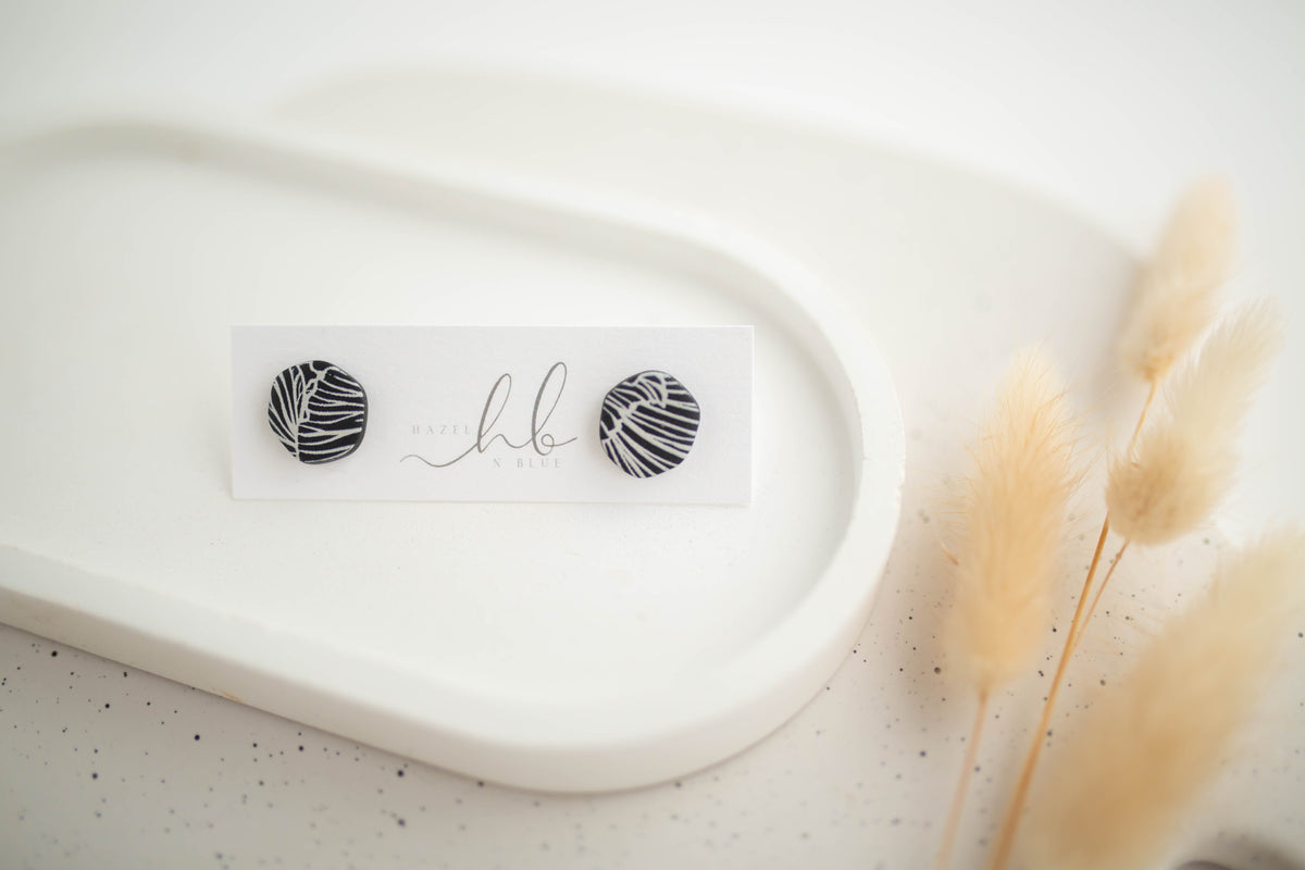 Clay Earrings | Imprint Studs | All Things Neutral Collection