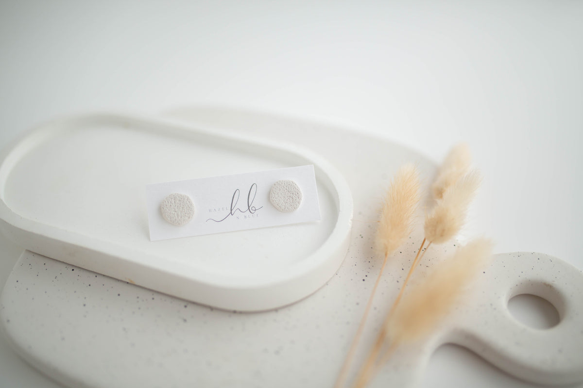 Clay Earrings | Neutral Studs | All Things Neutral Collection