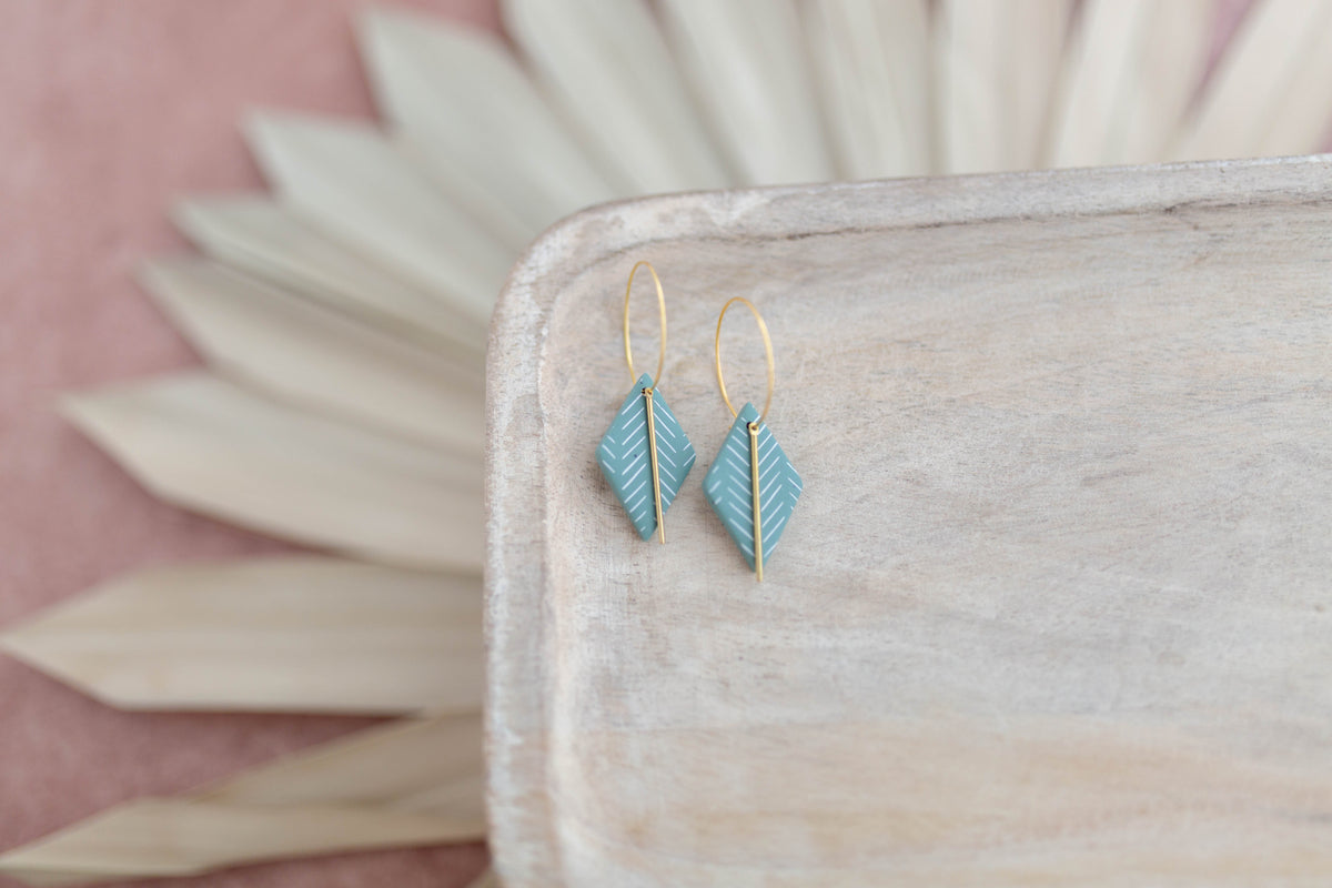 Clay Earrings | Desert Diamond Hoops | Desert Collection