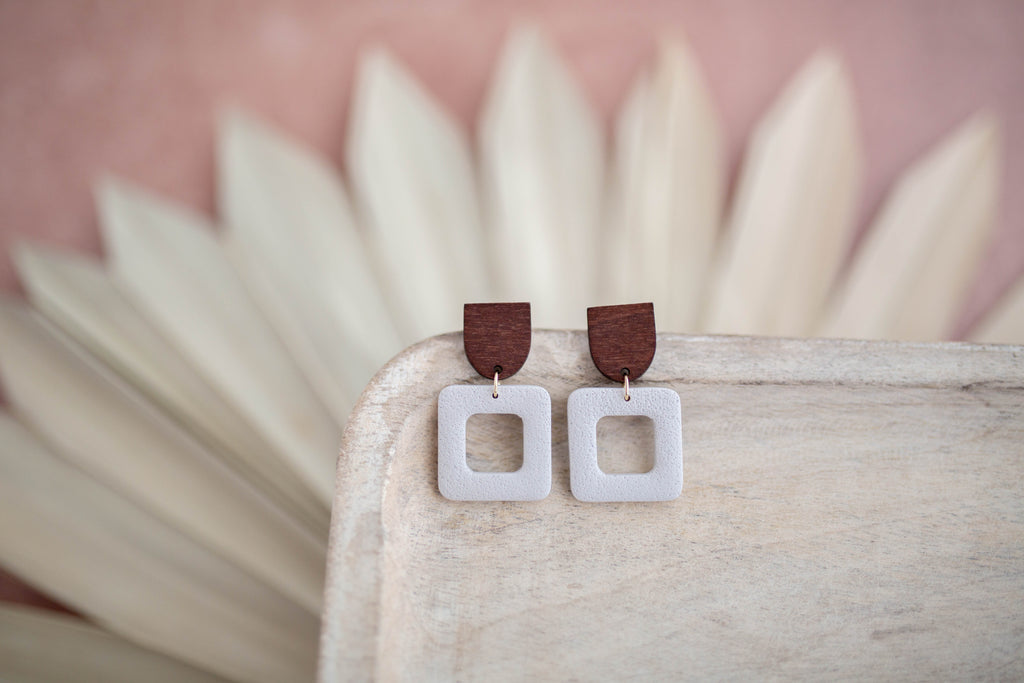 Clay Earrings | Desert Squares | Desert Collection