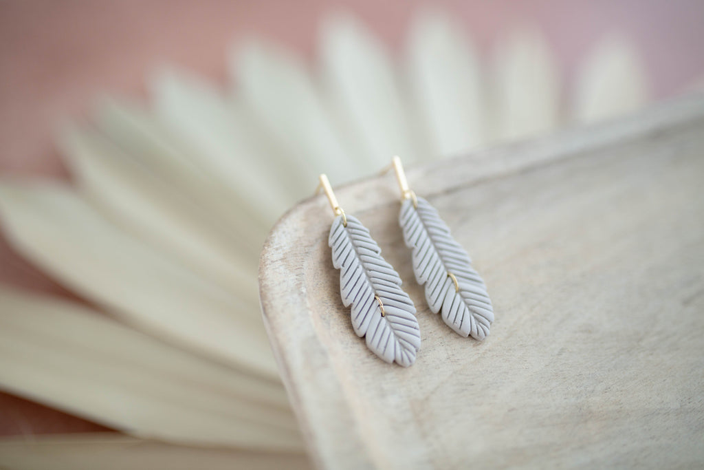 Clay Earrings | Feathers | Desert Collection