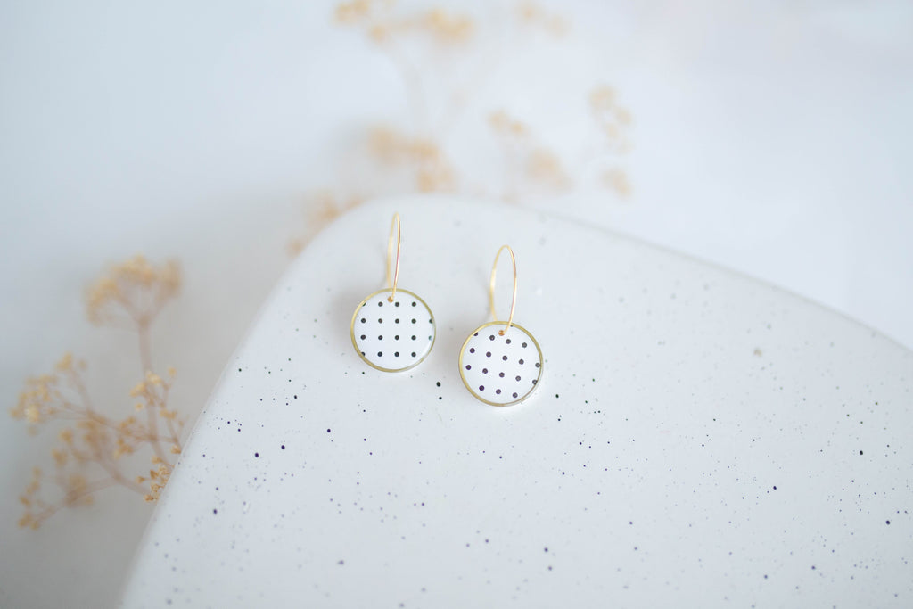 Clay earring | Polka Dot Mini Hoops | Valentines Collection
