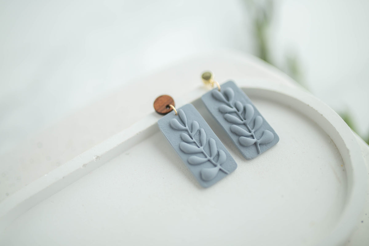 Clay Earrings | Fern Dangles | Earth+Sky Collection