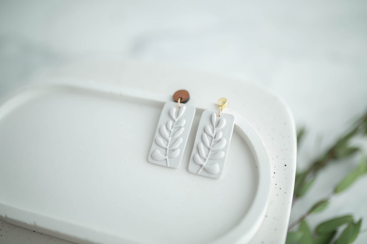 Clay Earrings | Fern Dangles | Earth+Sky Collection