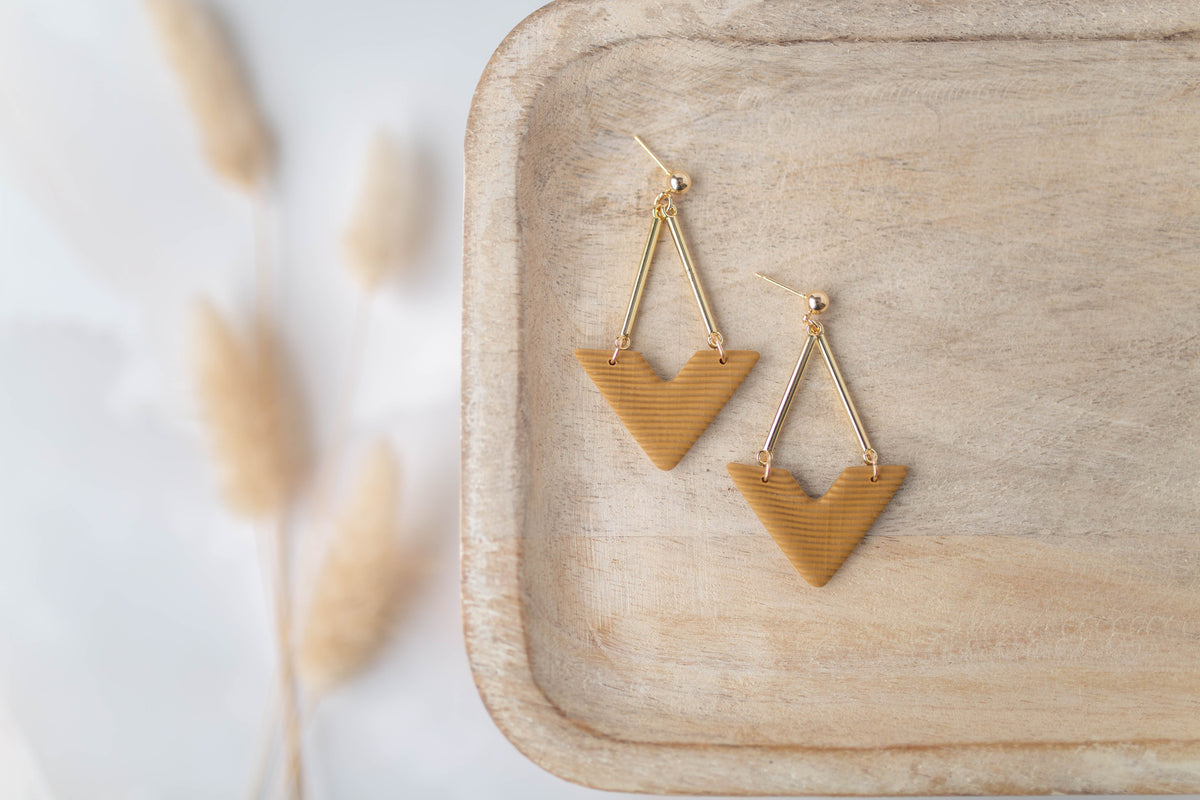 Clay Earrings | Vee Dangles | All Things Fall Collection