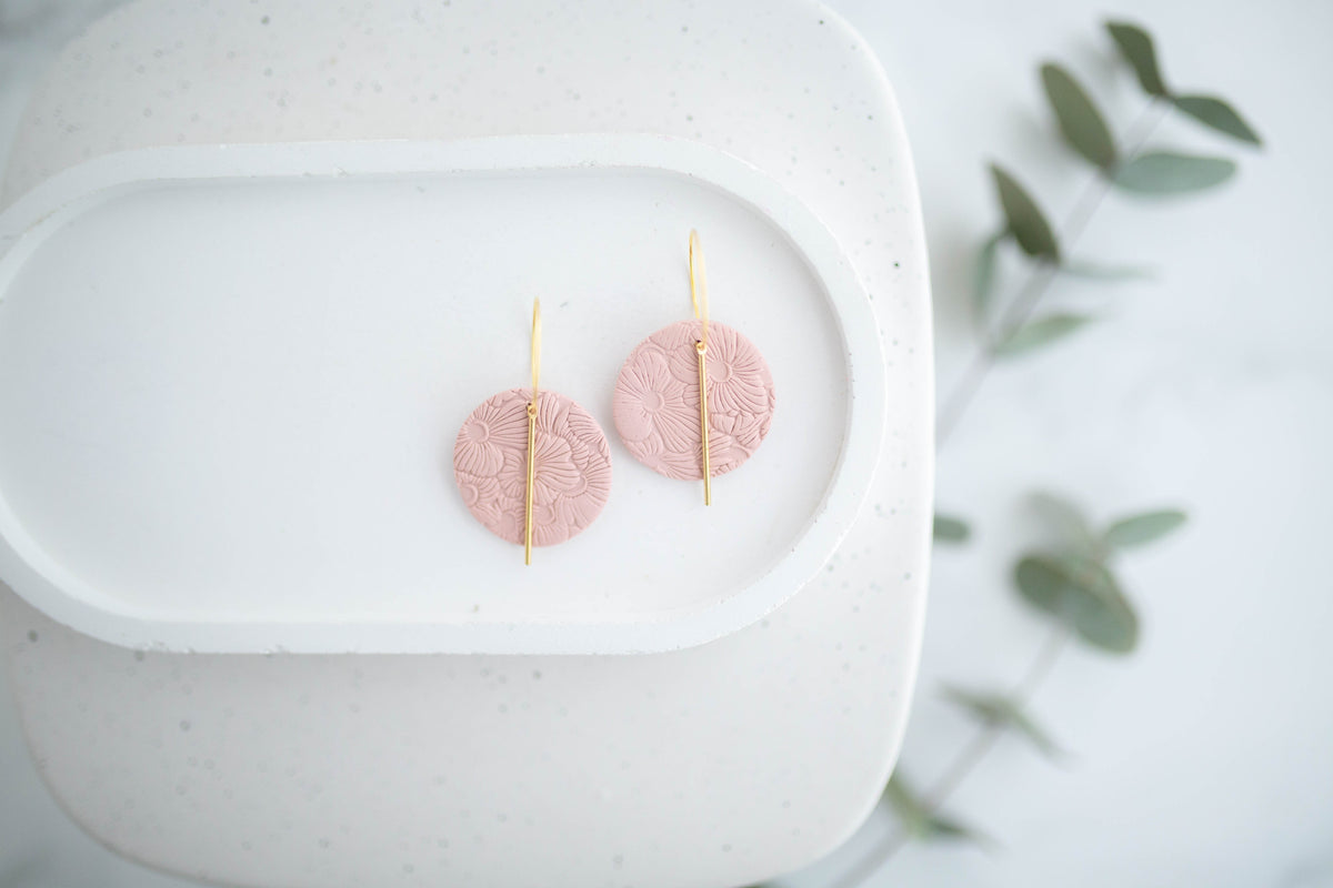Clay Earrings | Simple Circle Hoops | Spring Fling Collection