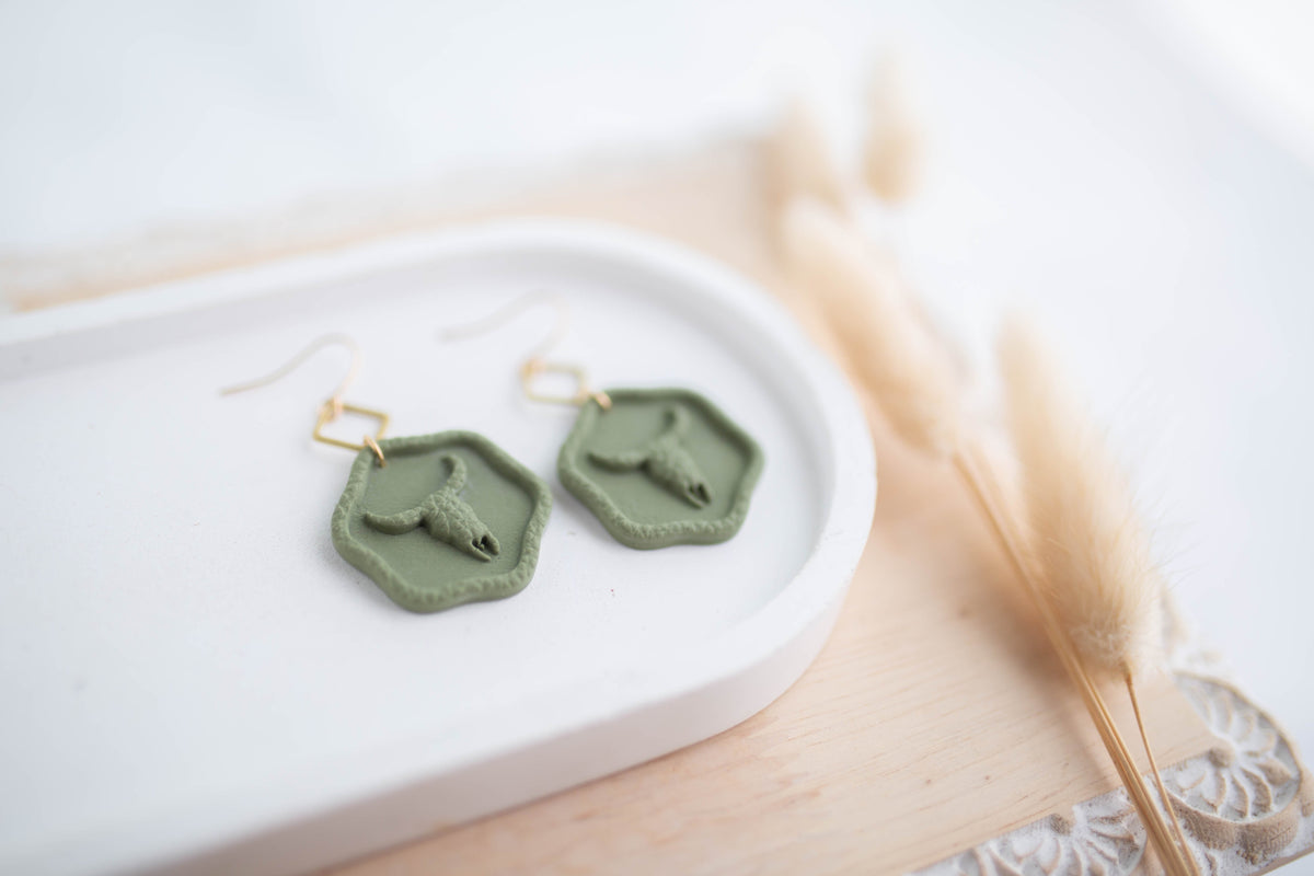 Clay Earrings | Stampede Dangles | Cozy Cowgirl Collection