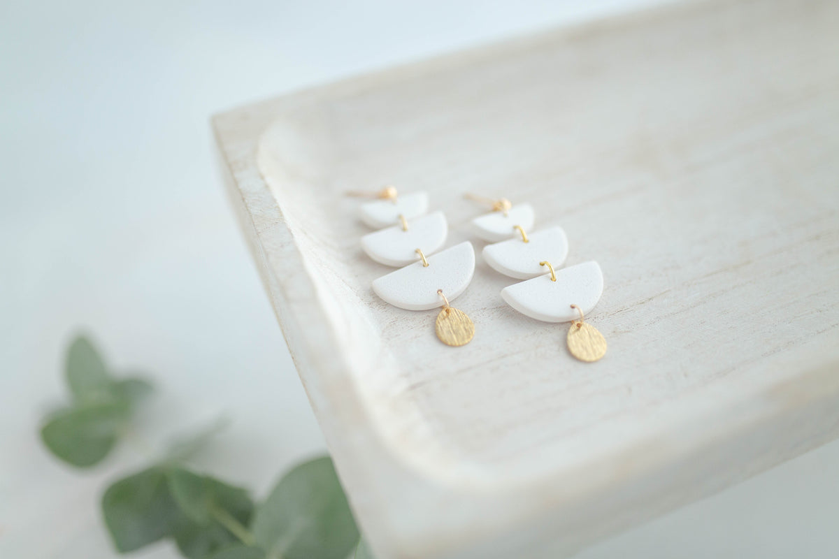 Clay earring | Tiered Dangles | Garden Collection