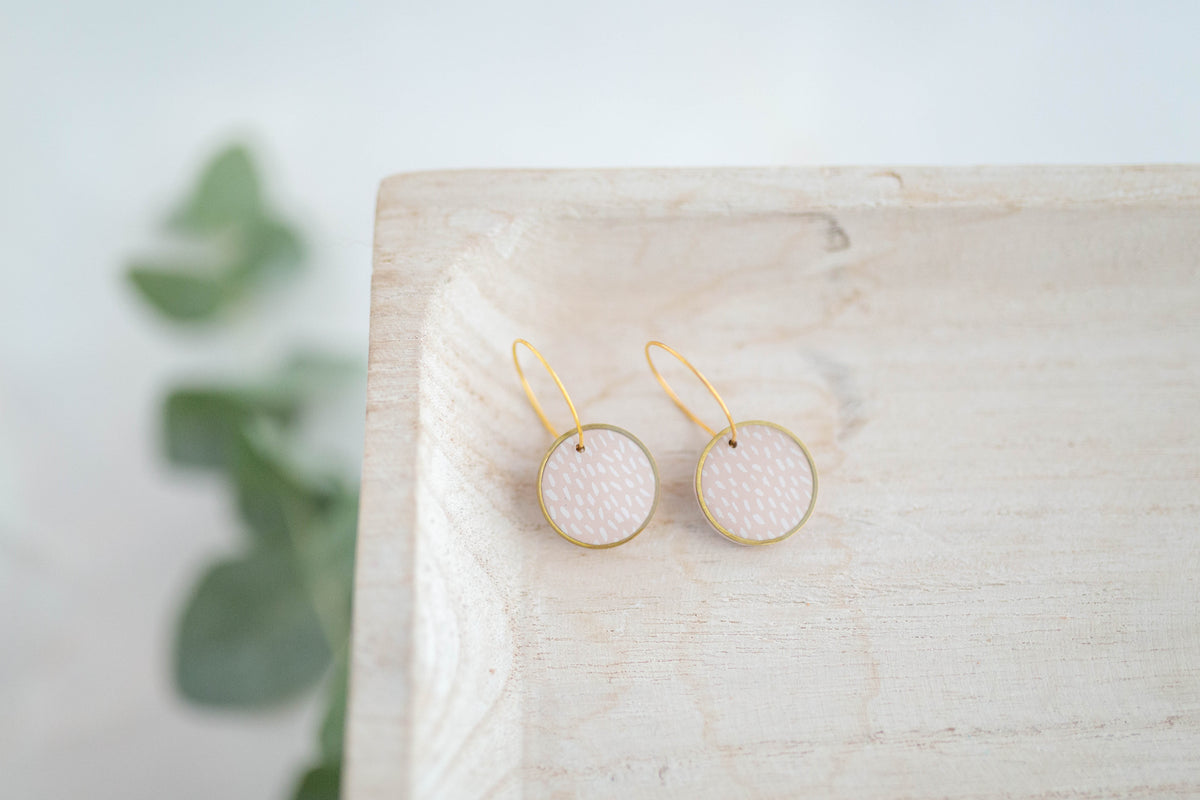 Clay earring | Polka Dot Mini Hoops | Garden Collection