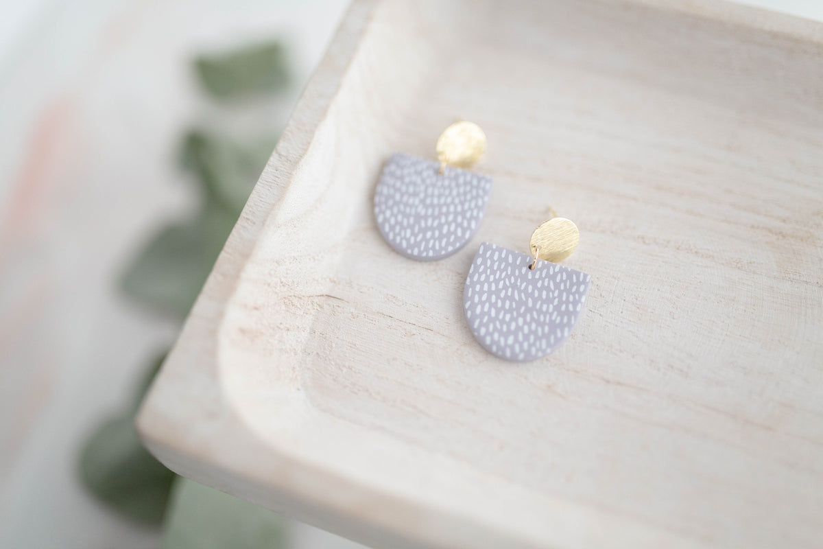 Clay earring | Polka Dot Dangles | Garden Collection