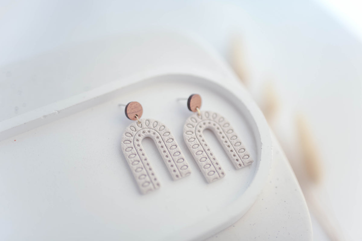 Clay Earrings | Boho Arch Dangles | Autumn Vibes Collection