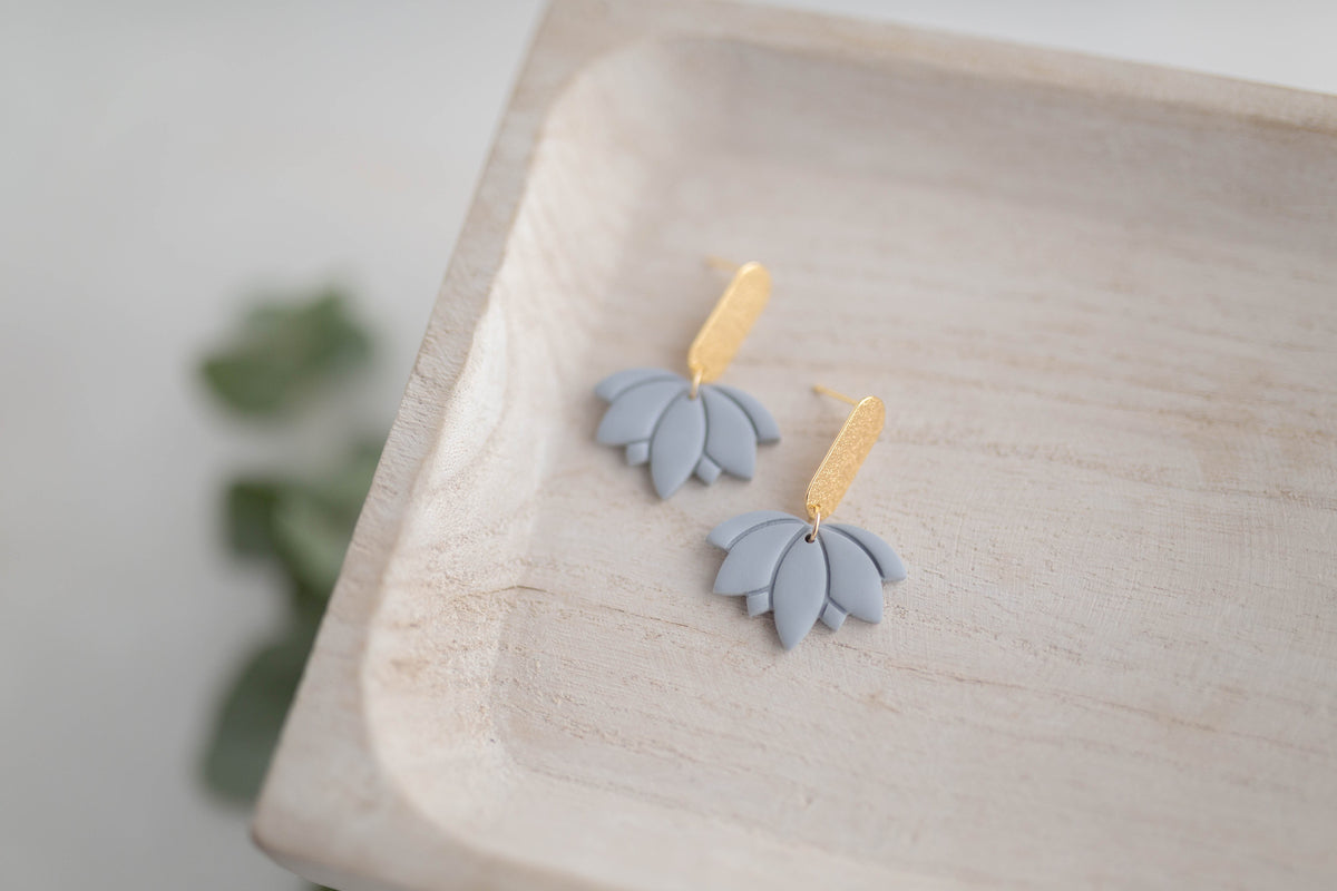 Clay earring | Lotus Drops | Garden Collection