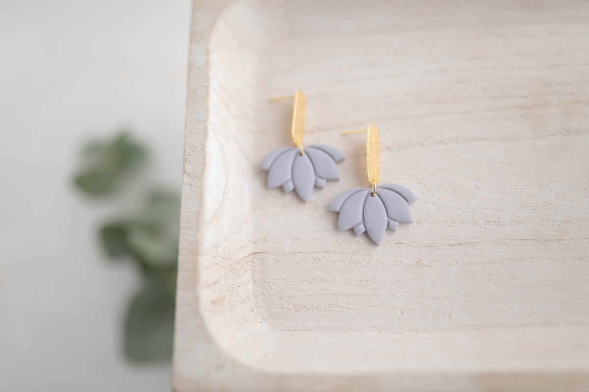 Clay earring | Lotus Drops | Garden Collection