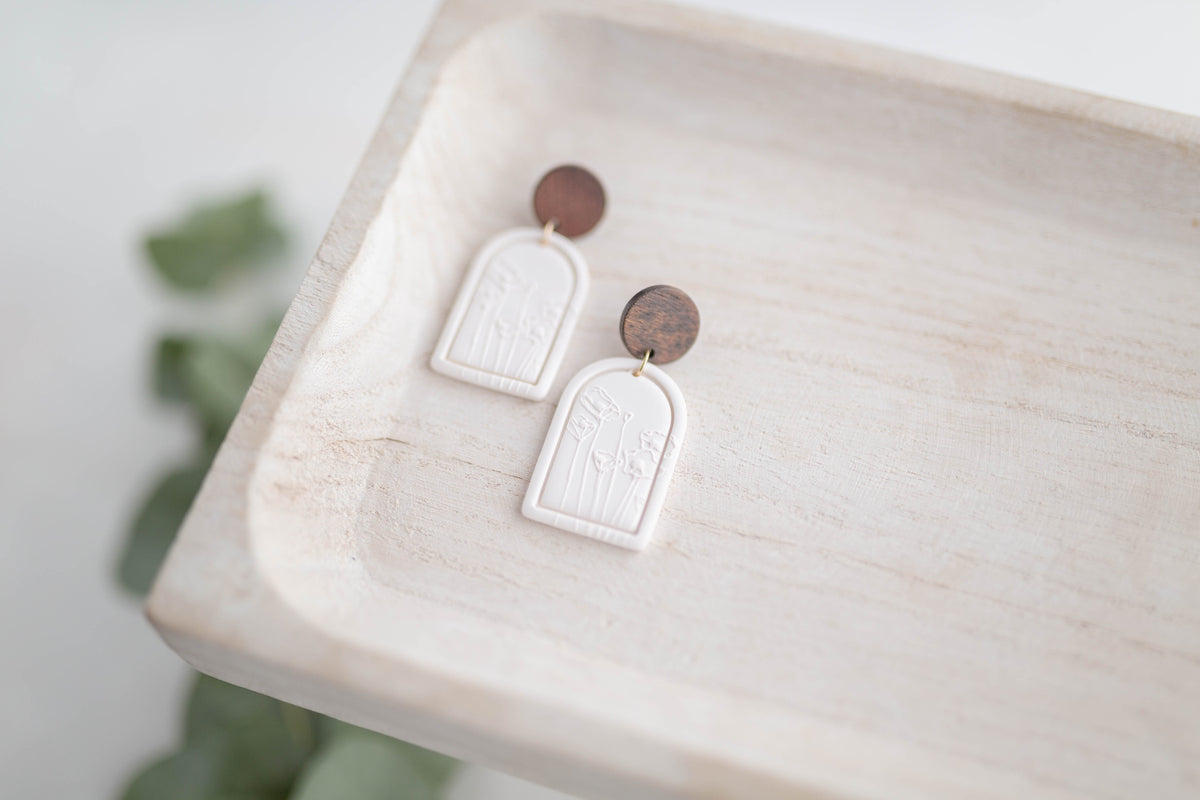 Clay earring | Poppy Garden Dangles | Garden Collection
