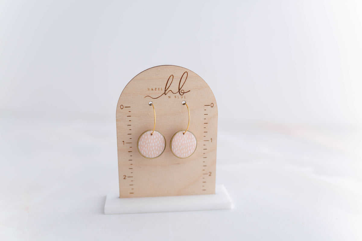 Clay earring | Polka Dot Mini Hoops | Garden Collection
