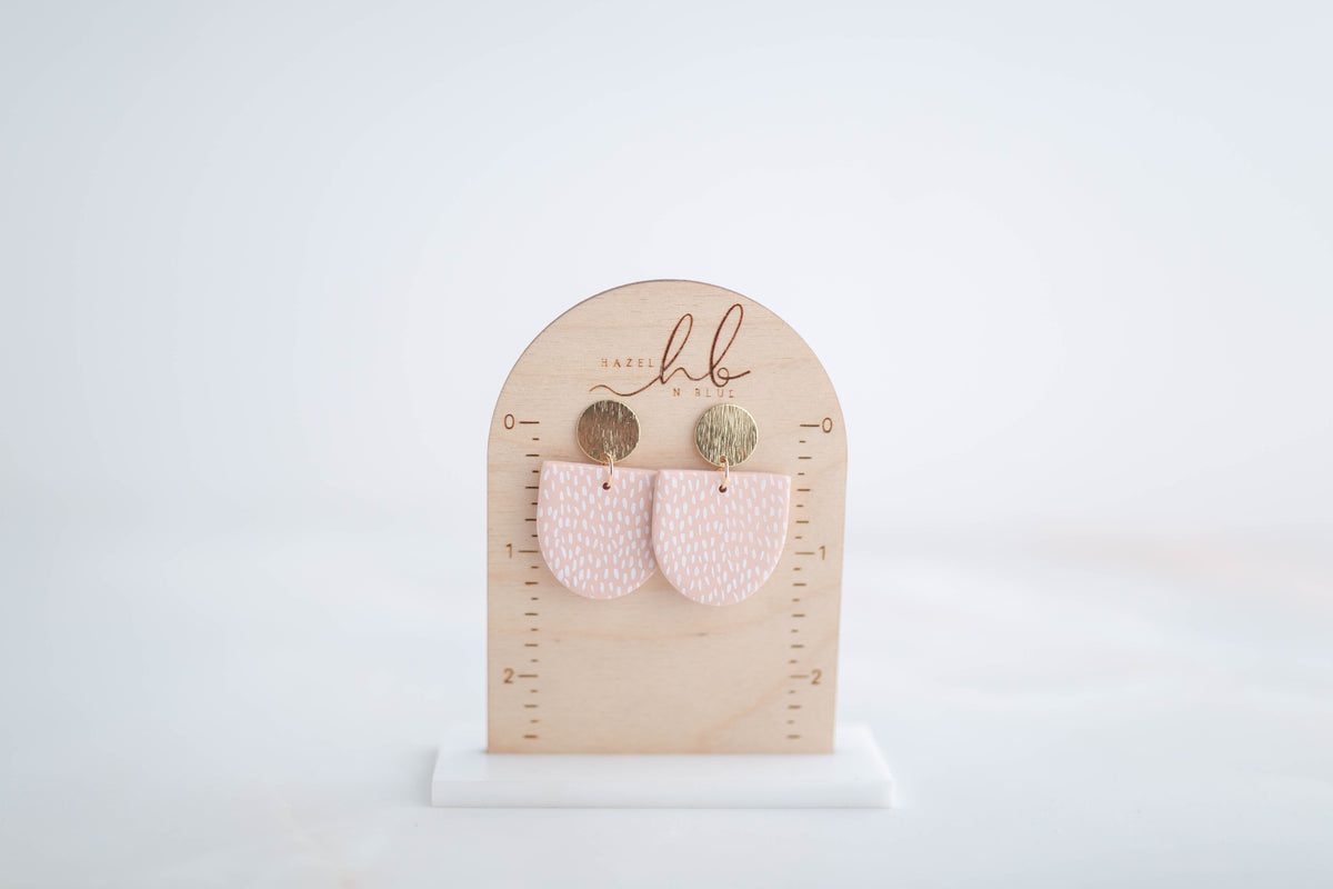 Clay earring | Polka Dot Dangles | Garden Collection