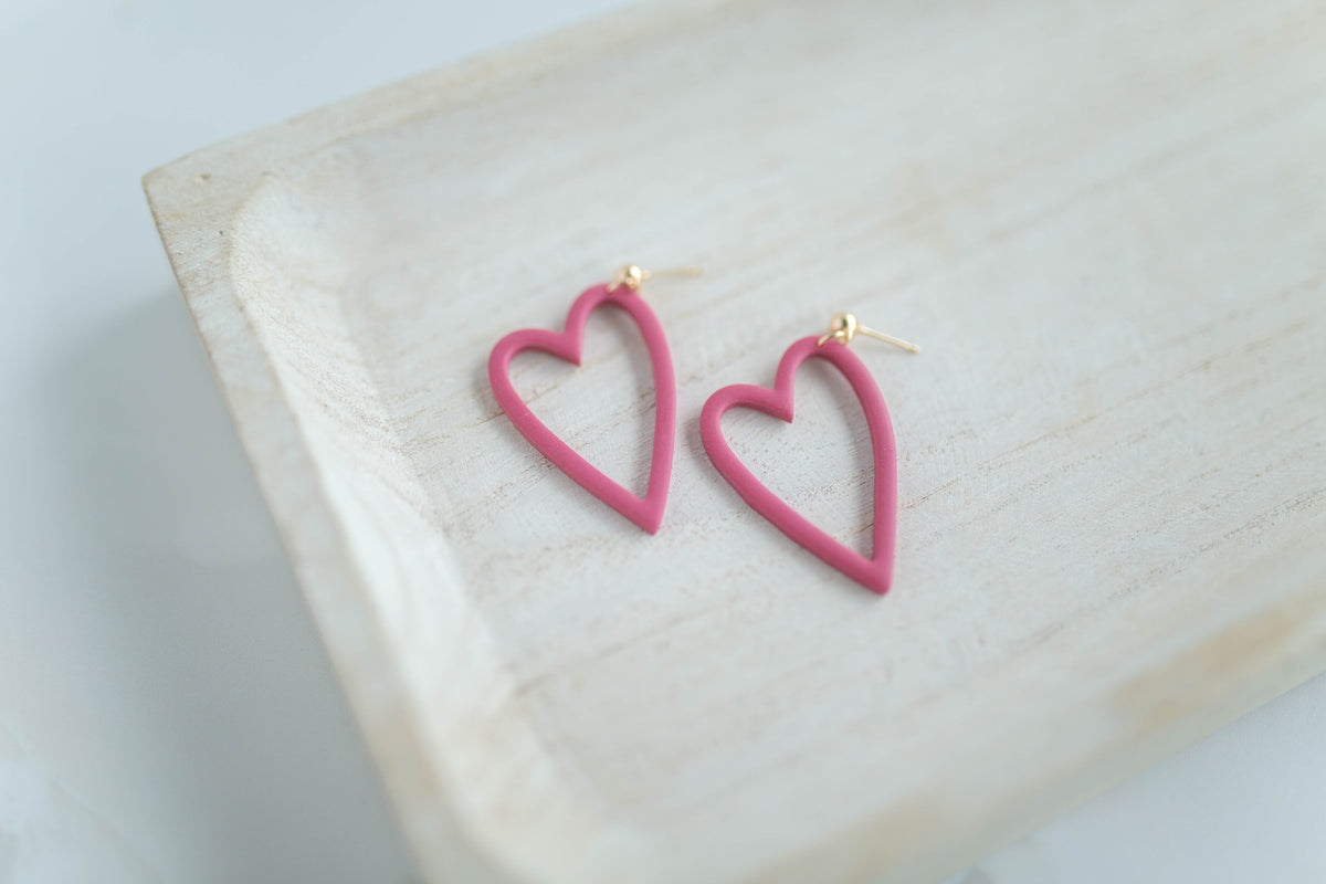 Clay Earrings | Heart Dangles | Lover Era Collection