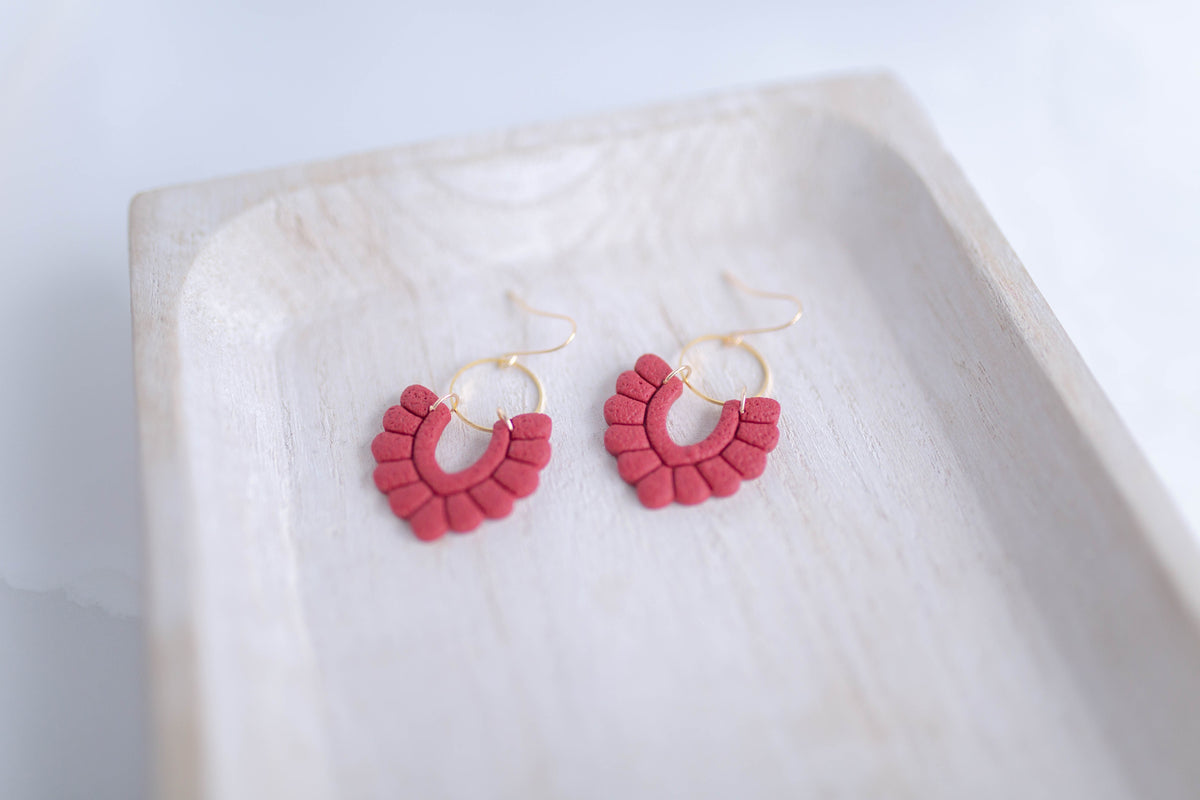Clay Earrings | Scallop Dangles | Lover Era Collection