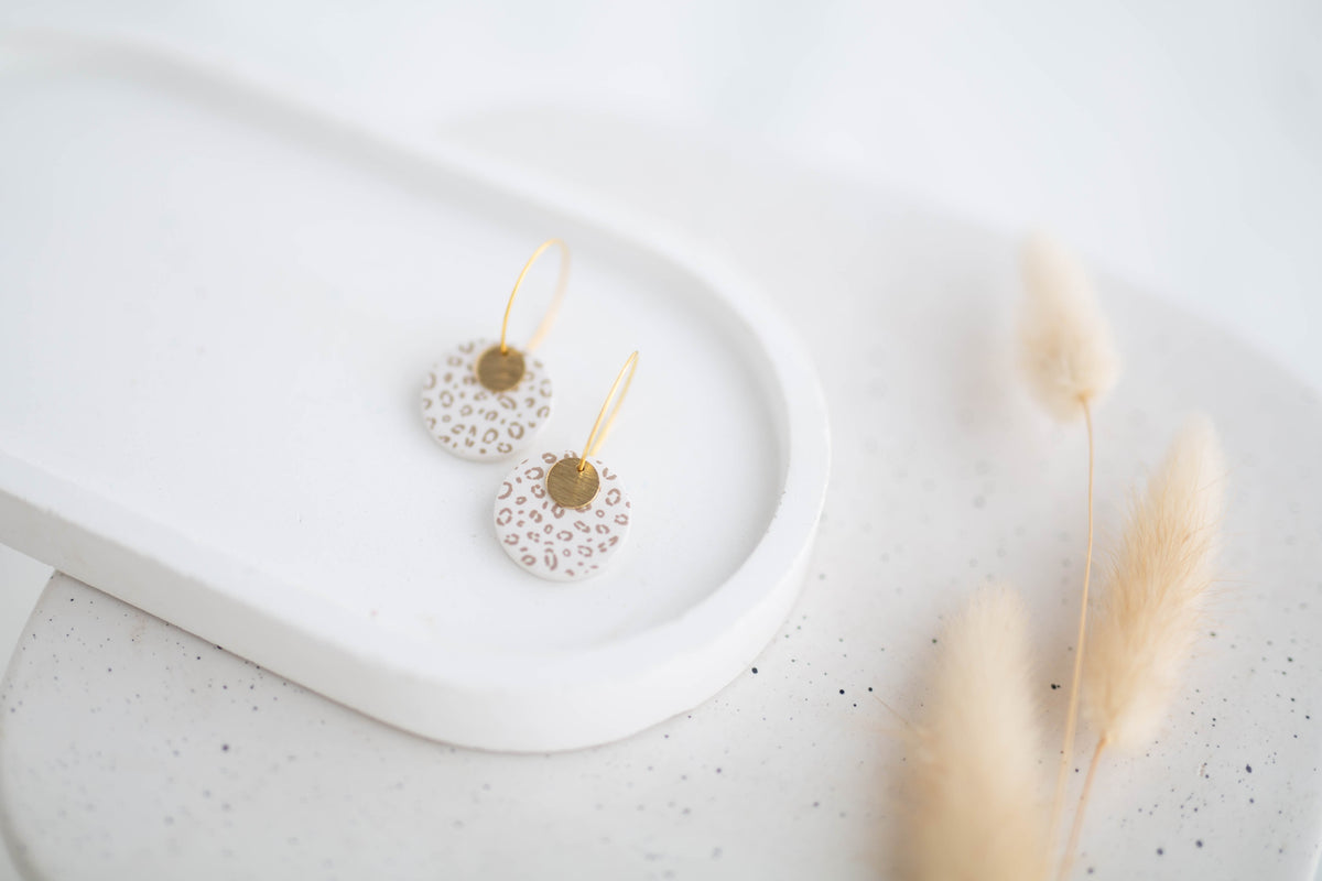 Clay Earrings | Circle Mini Hoops | Wild Love Collection