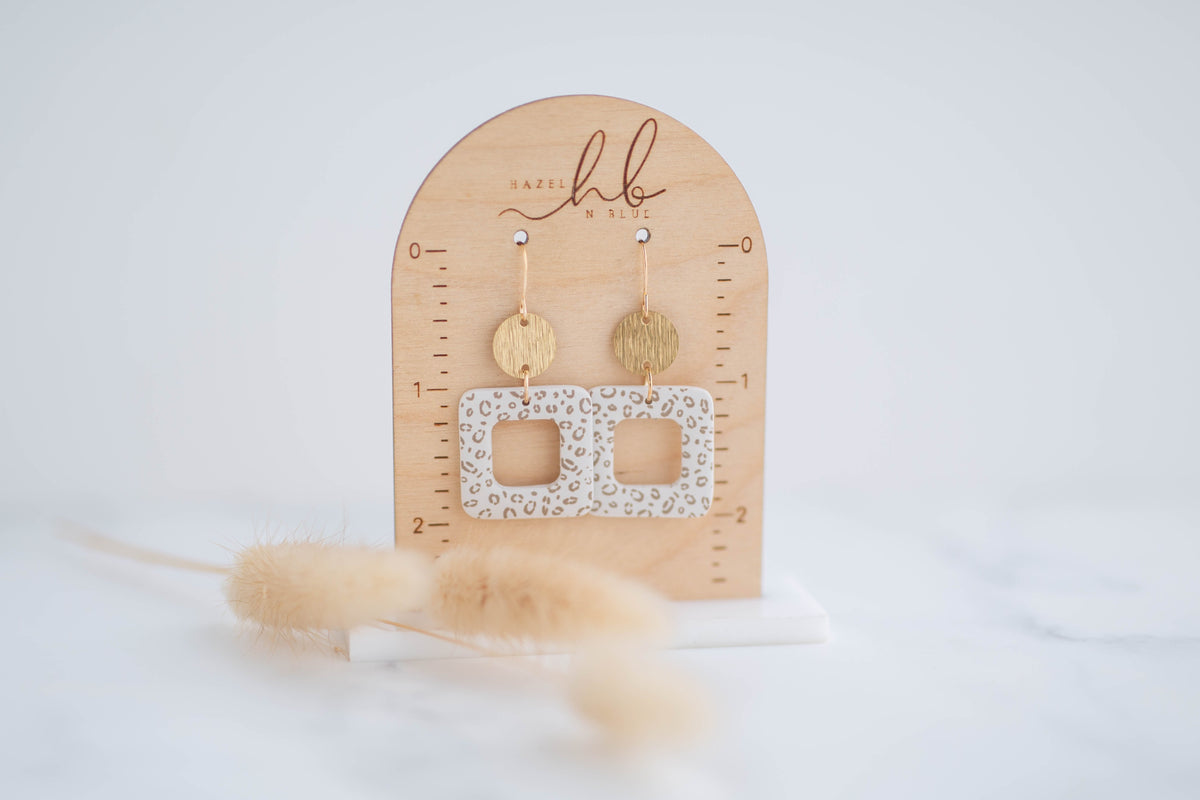 Clay Earrings | Square Dangles | Wild Love Collection