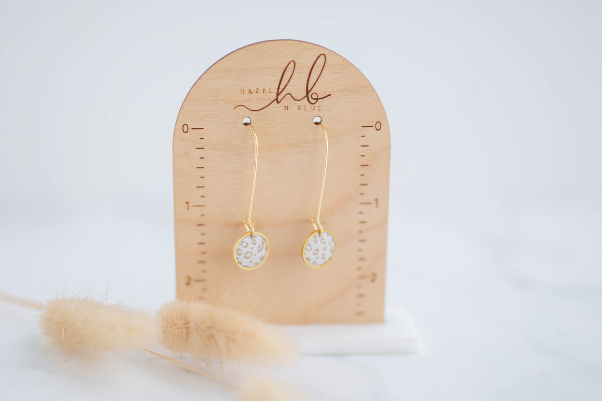 Clay Earrings | Dainty Circle Longline Dangles | Wild Love Collection