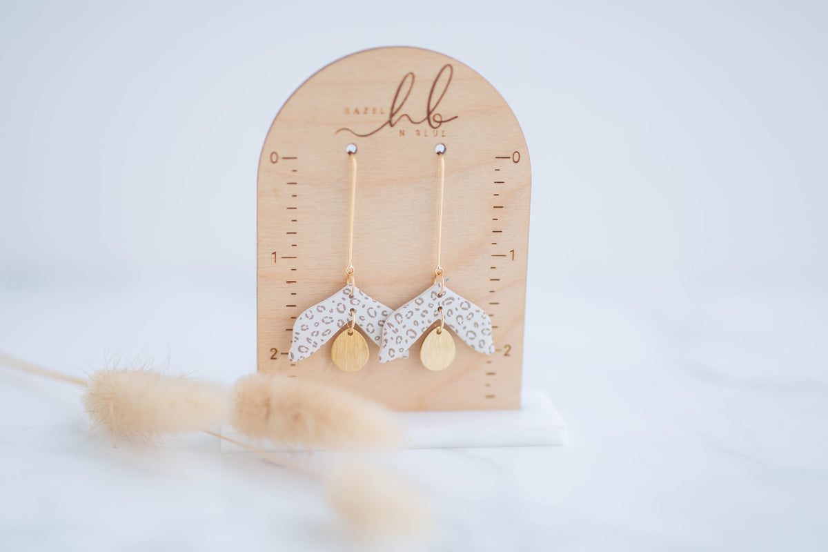 Clay Earrings | Longline Leaf Dangles | Wild Love Collection