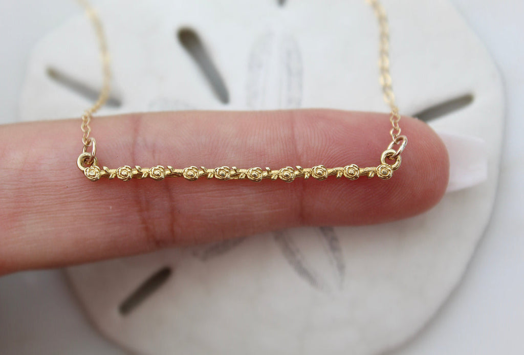 Rose Bar Necklace