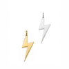 Lightning Bolt Charm | Sterling Silver & Gold
