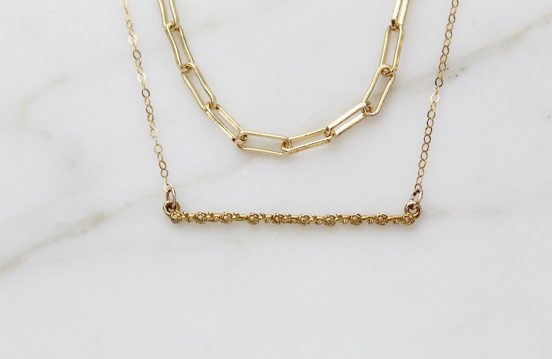 Rose Bar Necklace