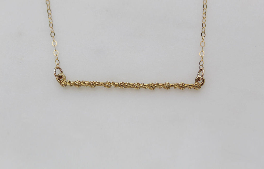 Rose Bar Necklace