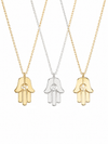 Stella Hamsa Initial Necklace