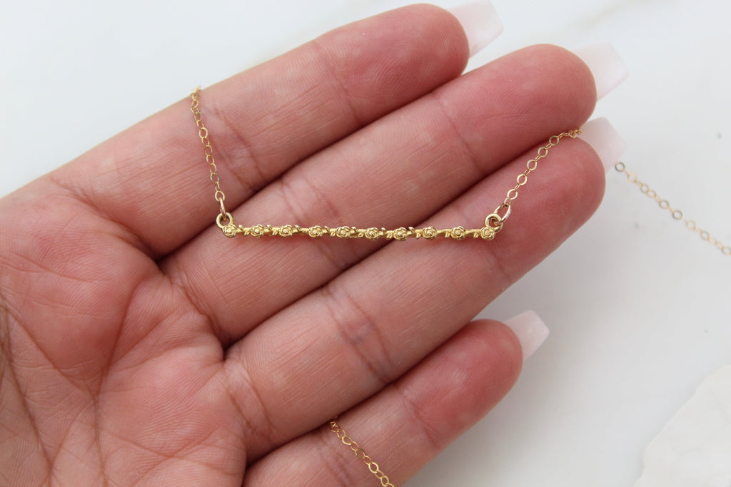 Rose Bar Necklace