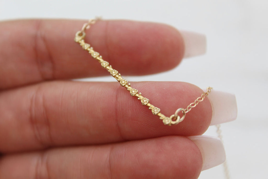 Rose Bar Necklace