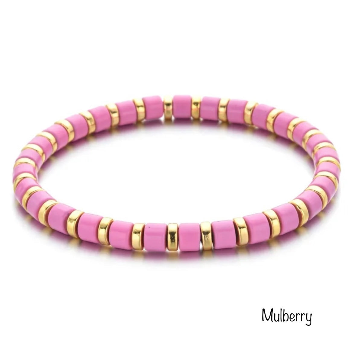 Enamel Stretch Bracelets  - Add Clip Charms