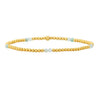Gold Beaded Crystal Waterproof Non-Tarnish Bracelets