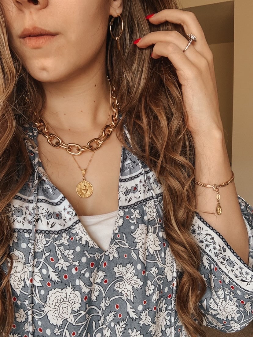 Miraculous Medal Hoop Earrings