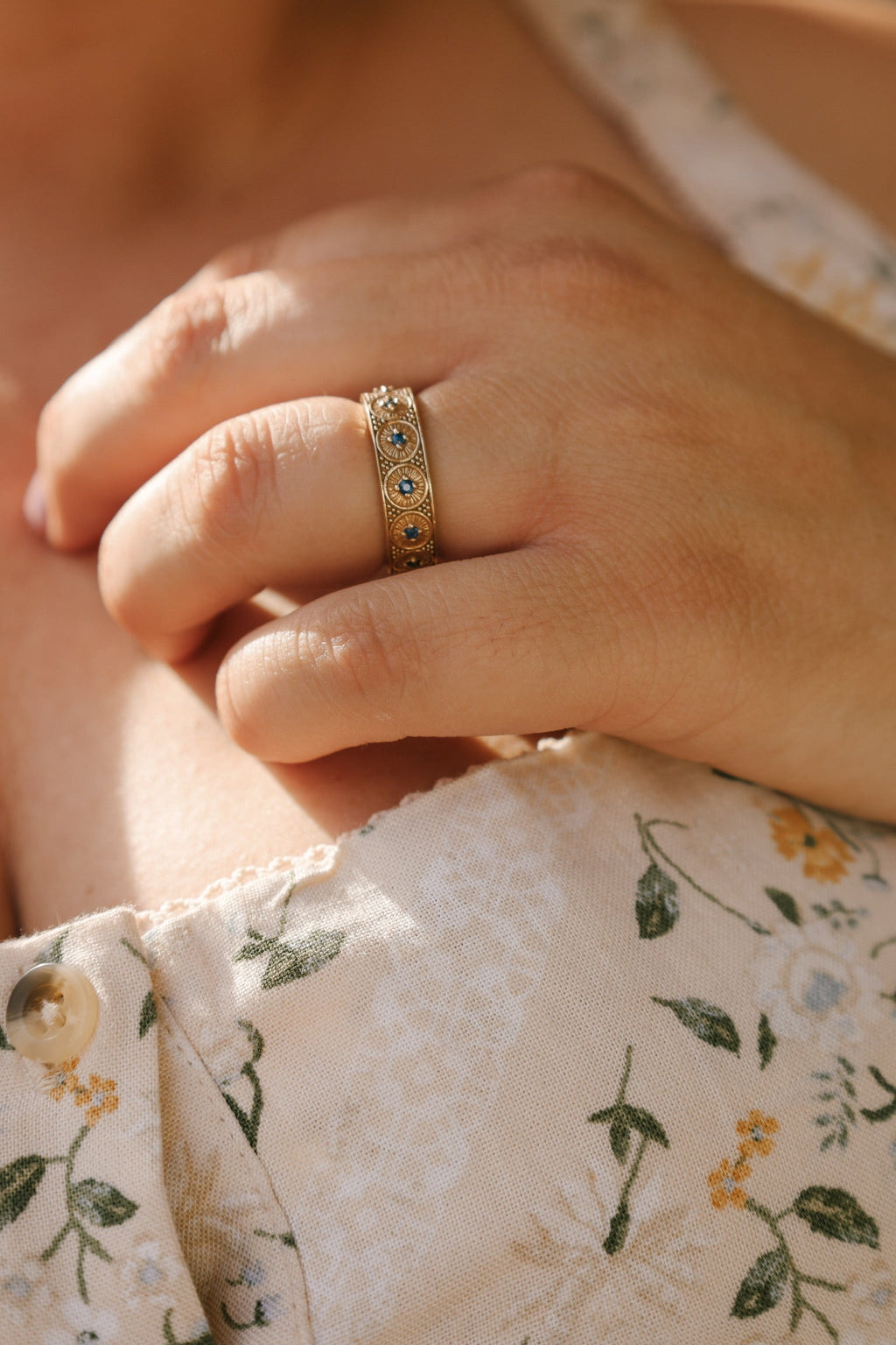 The Marielle Ring | 14k Gold & Sapphire
