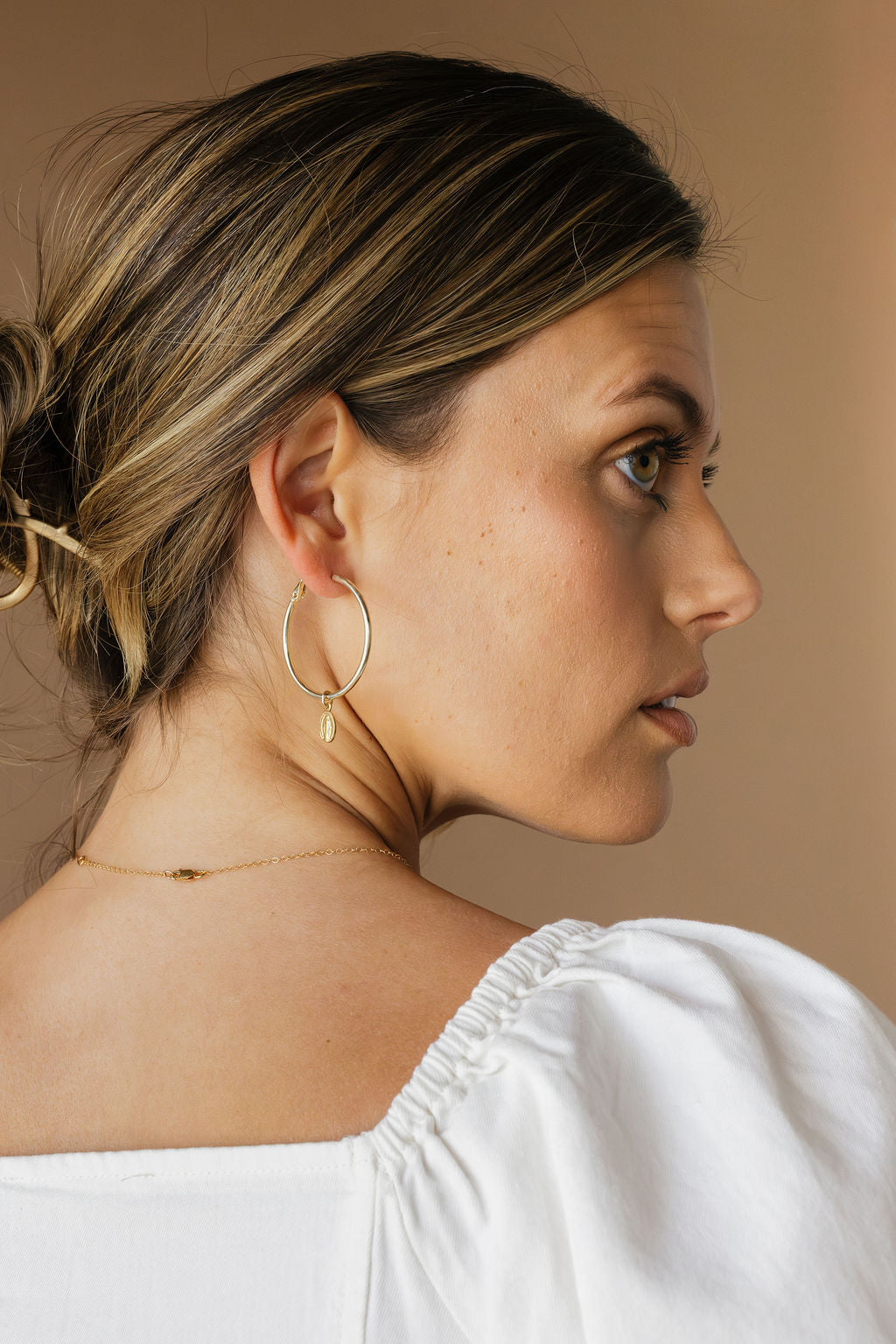Miraculous Medal Hoop Earrings