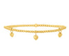 Classic Beaded Hearts, Stars & Smiles Waterproof Non-Tarnish Bracelets