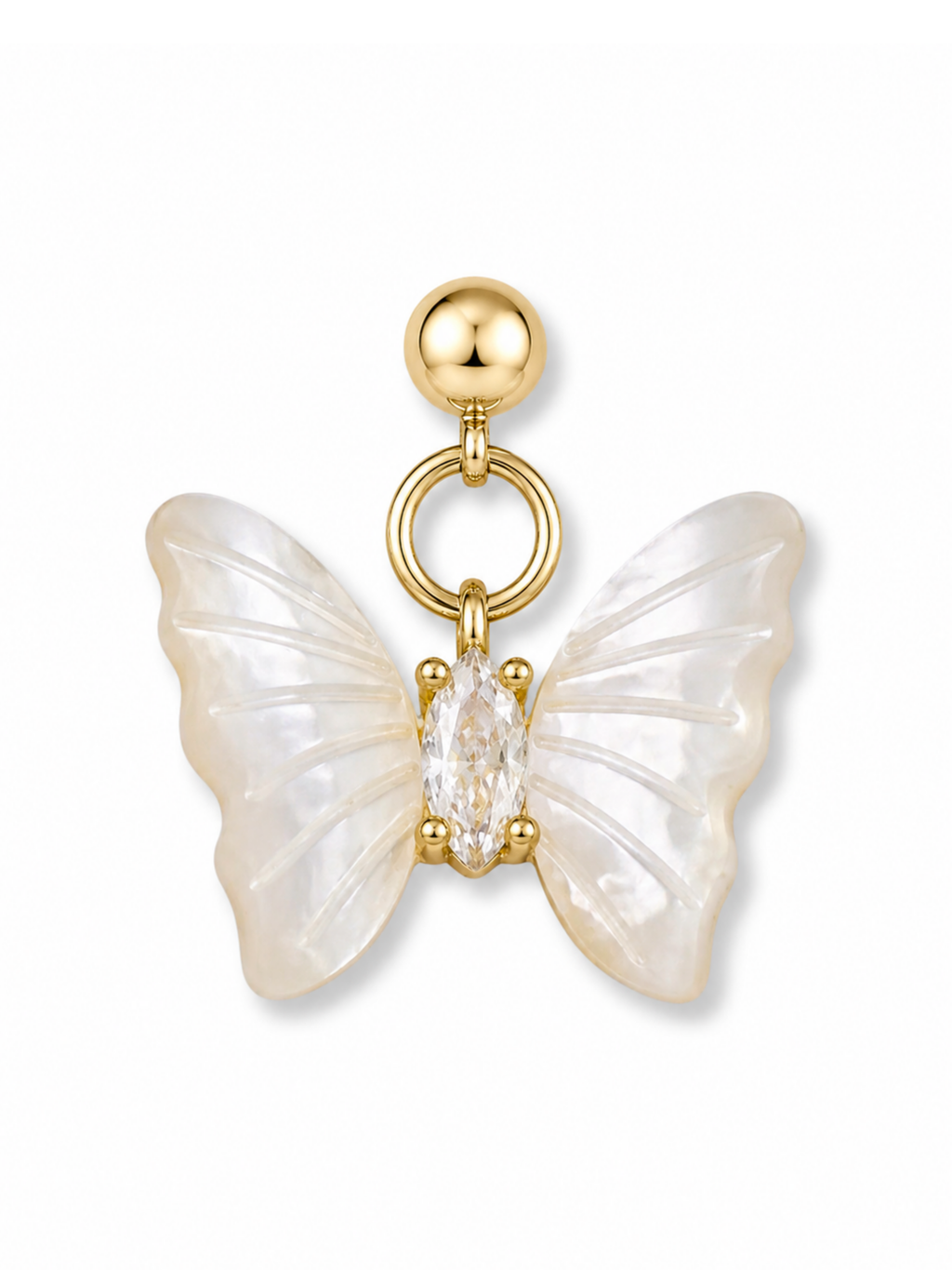 Butterfly Pearl Grip Charm