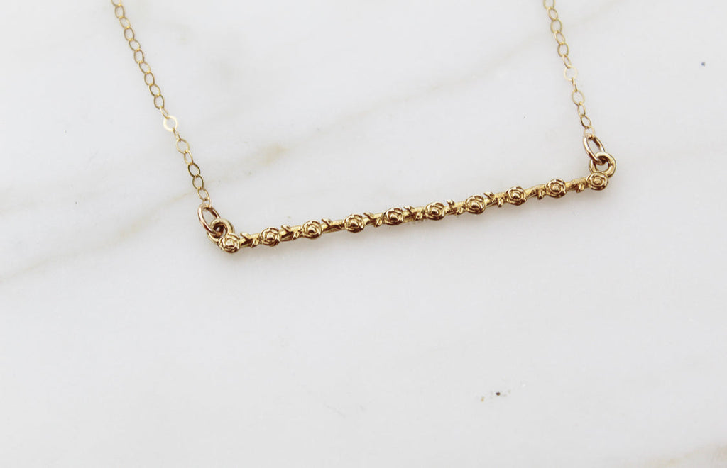 Rose Bar Necklace