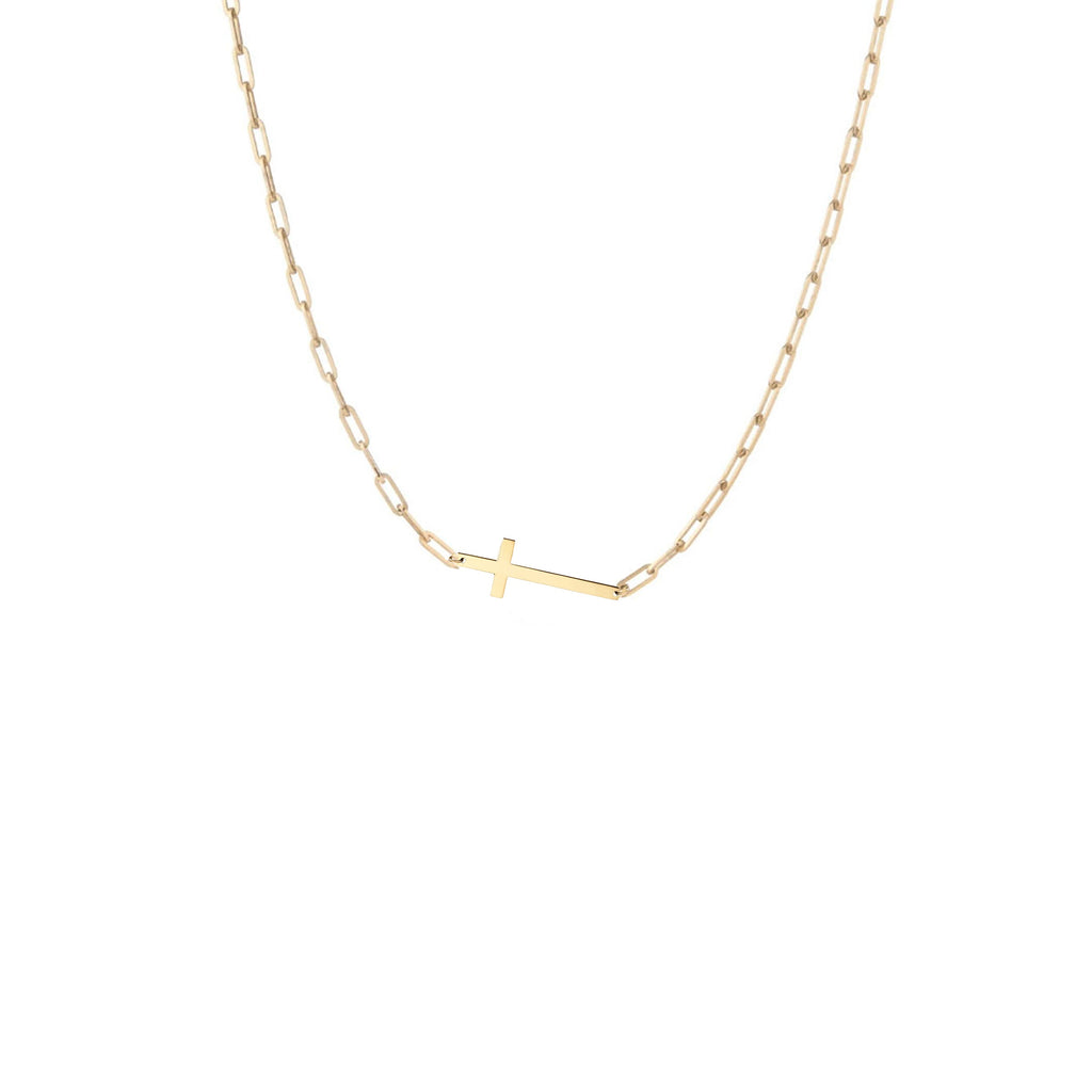 Cross Paperclip Necklace