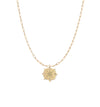 Compass Medallion Paperclip Necklace
